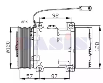 AKS DASIS 852446n -  Компрессор, кондиционер